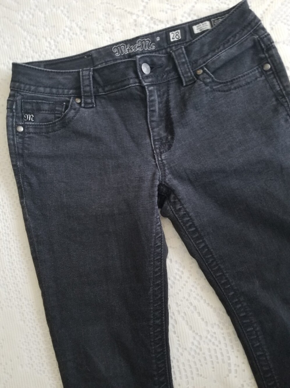 Miss Me Black Mid Rise Skinny Jeans 28